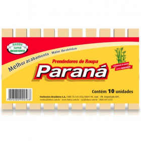 Prendedor Roupa Parana 10UN Bambu