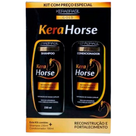 Kit KeraBrasil Gold Sh + Cond. Kera Horse