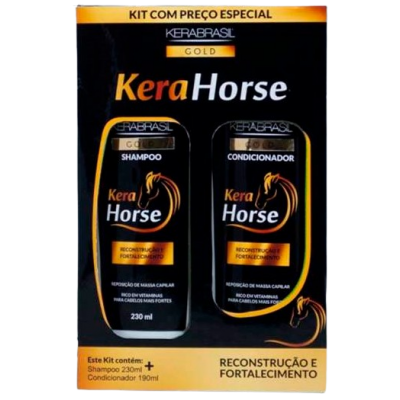 Kit KeraBrasil Gold Sh + Cond. Kera Horse