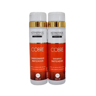 Kit KeraBrasil Gold Sh + Cond. Cobre