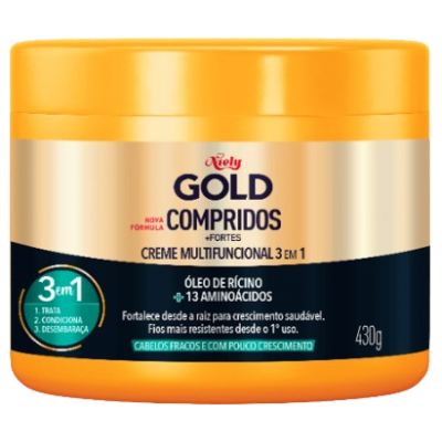 Creme Trat. Niely Gold 430G Compridos Fortes