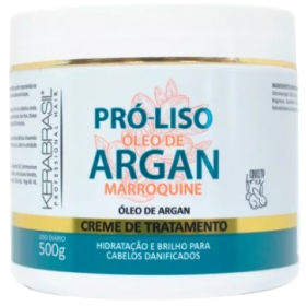 Masc. KeraBrasil 500G Pró - Liso Oleo Argan Marroquine