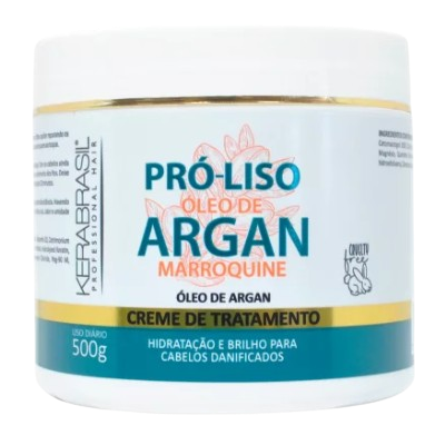 Masc. KeraBrasil 500G Pró - Liso Oleo Argan Marroquine