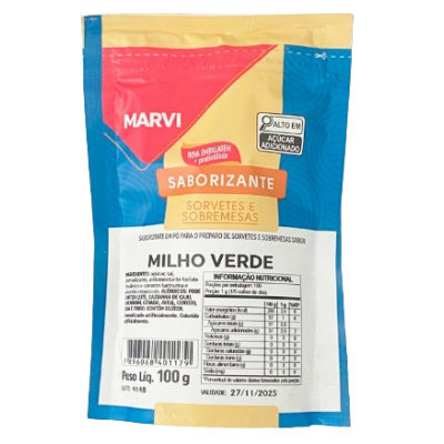 Base Sorvete Marvi 100G Milho Verde