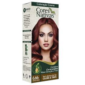 Coloração Creme Cores Nativas 6.66 Vermelho Intenso