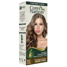 Coloração Creme Cores Nativas 7.0 Louro Médio