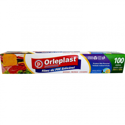 Filme PVC Orleplast Esticavel 28CMX100M