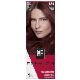 Tint. Yama Fashion Color 6.66 Louro Escuro Vermelho Intenso