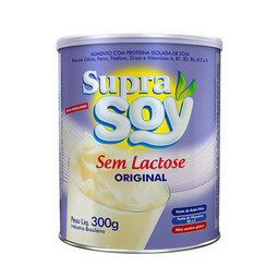 Alimento A Base De Soja Em Po Original Zero Lactose Supra Soy Lata 300G