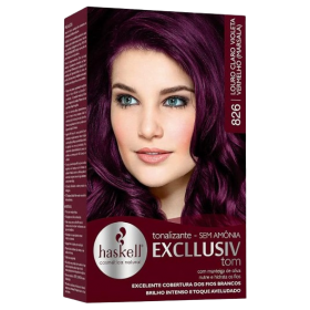 Tonalizante Haskell Excllusiv Louro Violeta 826 Vermelho Marsala