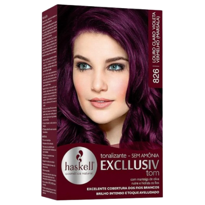 Tonalizante Haskell Excllusiv Louro Violeta 826 Vermelho Marsala