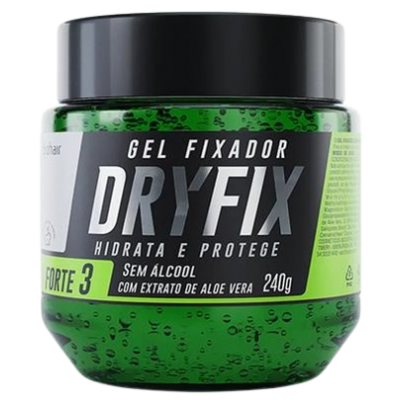 Gel Fixador Biohair 240G Dryfix Hidrata E Condiciona Forte 3