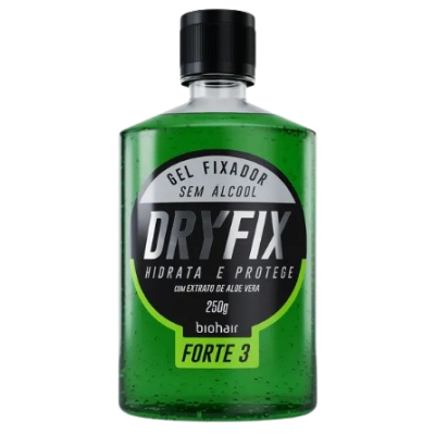 Gel Fixador Biohair 250G Dryfix Hidrata E Condiciona Forte 3