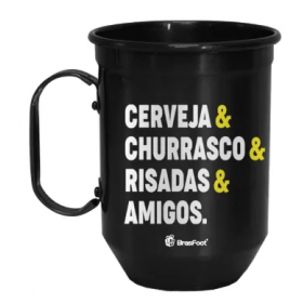 Caneca Aluminio Cerveja E Churrasco