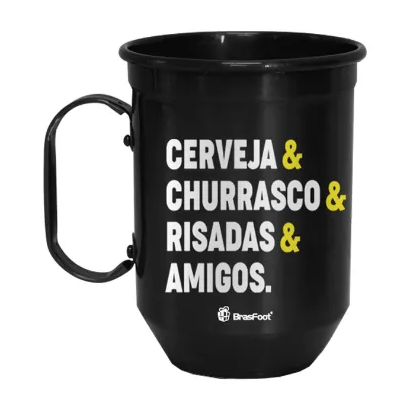 Caneca Aluminio Cerveja E Churrasco