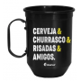 Caneca Aluminio Cerveja E Churrasco