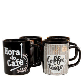 Caneca Reta 100ML PT/Coffee