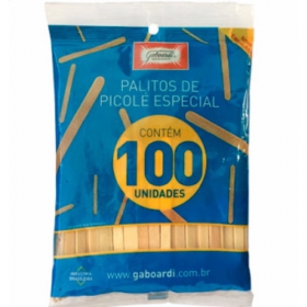 Palito Picole Gaboardi 100UN Especial