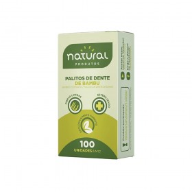 Palito Natural Dente Bambu 100UN