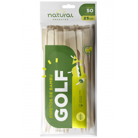 Espeto Bambu Golf Natural 50UN 25CM