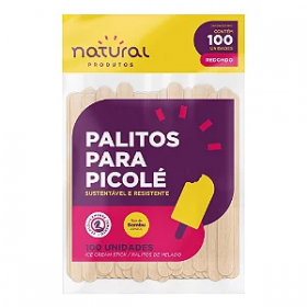 Palito Natural Picole Bambu 100UN