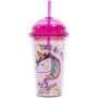 Copo Injetemp 650ML Unicornio C/Canudo