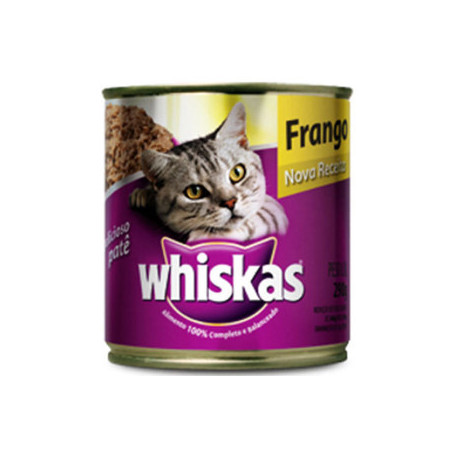 Alimento Para Gatos Adultos 1+ Carne Ao Molho Whiskas Lata 290G