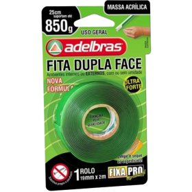 Fita Adelbras Dupla Face M.Acril.19MMX2M