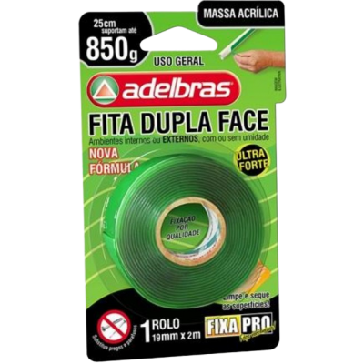 Fita Adelbras Dupla Face M.Acril.19MMX2M