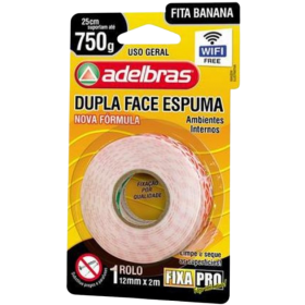 Fita Aldebras Dupla Face Espuma 12MMX2M