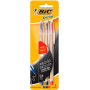 Caneta Bic Cristal Fina AZ/PT/VM 3UN