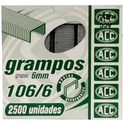 Grampo ACC 106/6 2500UN Aco Galv.