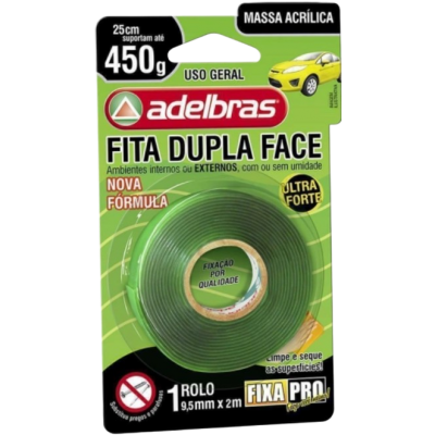 Fita Aldebras Dupla Fa M.Acril. 9,5MMX2M