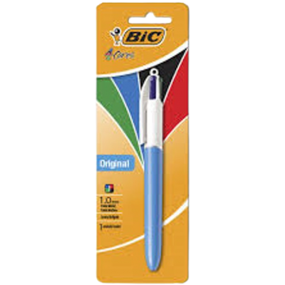 Caneta Bic 4Cores AZ/PT/VM/VD