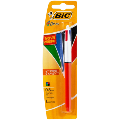 Caneta Bic 4Cores Fine AZ/VM/PT/VD