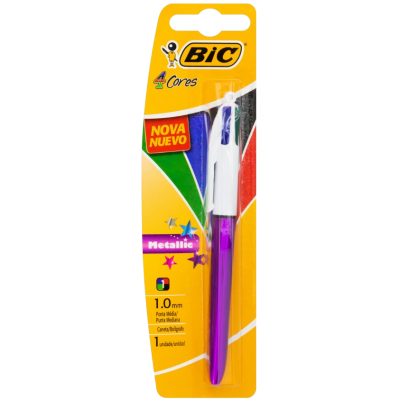 Caneta Bic 4Cores Metallic Rx