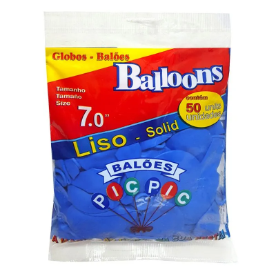 Balao 7 Pic Pic Liso Redondo Azul 50 und