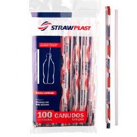 Canudo Tradicional Strawplast 100 und Vermelho