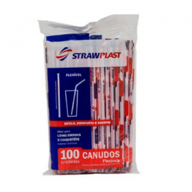 Canudo Flexivel Strawplast 100 und Vermelho