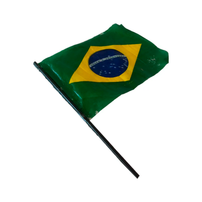 Bandeira Brasil Haste Plastico