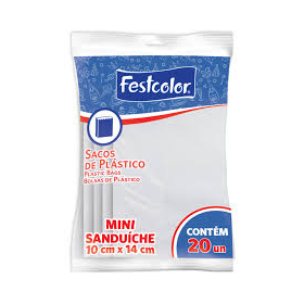 Saco Plastico Festcolor Mini Sanduiche 20 und