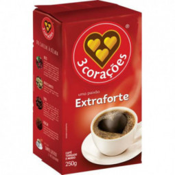 Café Torrado E Moído A Vácuo Extraforte 3 Corações Pacote 250G