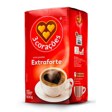 Café Torrado E Moído A Vácuo Extraforte 3 Corações Pacote 500G