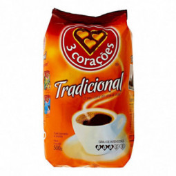 Café Torrado E Moído Tradicional 3 Corações Pacote 500G