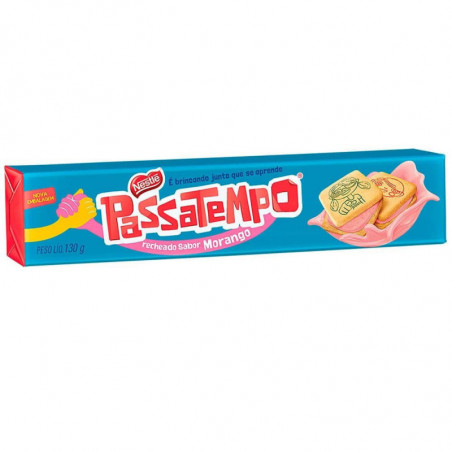 Biscoito Nestle Passatempo 130G Recheado Morango