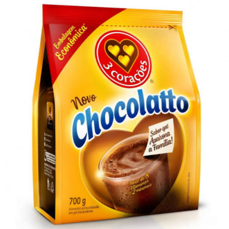 Achocolatado Em Pó 3 Corações Chocolatto 700G