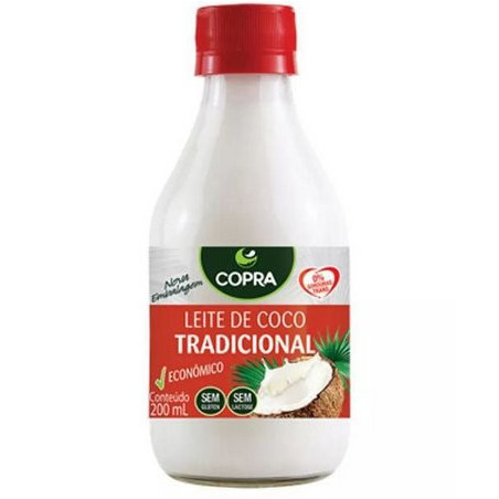 Leite Coco Copra 200Ml Garrafa