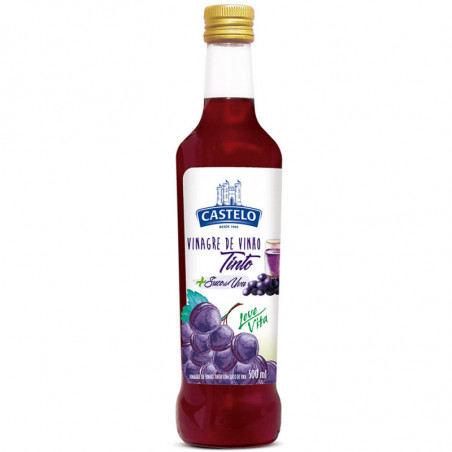 Vinagre De Vinho Tinto + Suco De Uva Castelo Leve Vita 500Ml