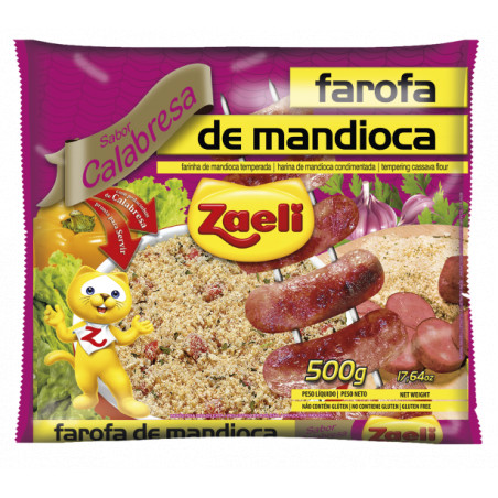 Farofa De Mandioca Zaeli 500G Calabresa