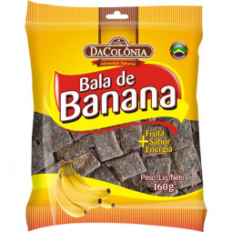 Bala De Banana Tradicional Dacolônia Pacote 160G